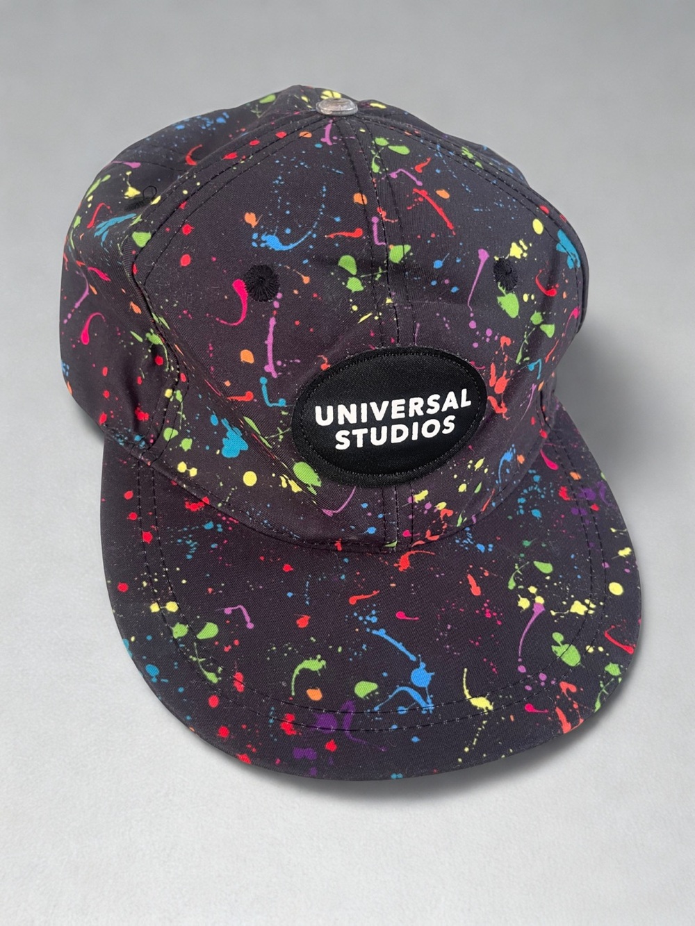 Universal Studios Black Paint-Splash Snapback Hat